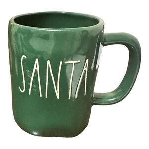Rae Dunn coffee mug Green Santa